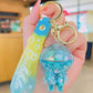 Women's Acrylic Cartoon Astronaut Liquid Sand Bottle Keychain, Car Key Ring, Cute Doll Bag Pendant