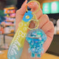 Women's Acrylic Cartoon Astronaut Liquid Sand Bottle Keychain, Car Key Ring, Cute Doll Bag Pendant