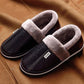 New Men/Women Winter  Non Slip Indoor Shoes for Man Leather,Waterproof Warm Slippers