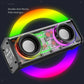 TWS Dual-Tone Transparent Mech Speaker RGB Light Bluetooth 5.0 Portable Subwoofer Portable Wireless Subwoofer Audio Sports