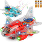 Transparent Gear Plane - Toys Colourful Light Musical