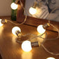 Christmas LED String Light Globe Bulb Ball Battey Power 10 Bulbs Holiday Decoration Lamp White- 3M