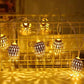 Christmas Battery Power LED Golden Moroccan Ball Garland Lights Outdoor Fairy String Lights Christmas Tree Wedding Party Home Decoration 3M