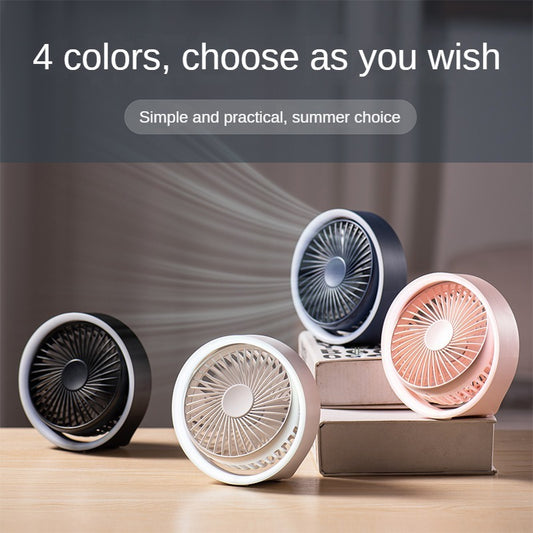 Portable Fan With LED Light (Rechargeable)