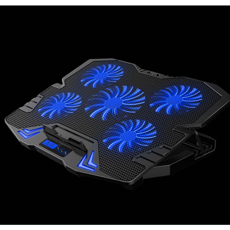 Adjustable tilt Laptop Cooling Pad 6 Fan Blue LED Notebook Ice Cooler Pad