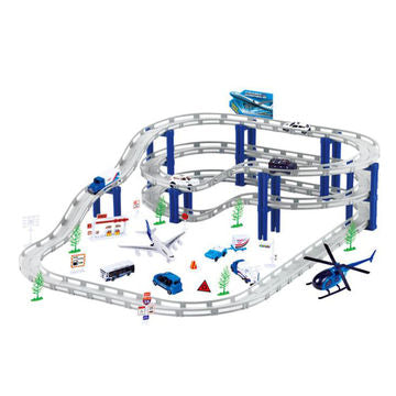 Kid's Airport Track Series Car Garage Toys Set 45 Pieces