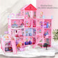 4 Floors 11 Rooms 3 Balconies 2 Dollhouse Game Room Princess Castle Villa For Girls, Comes With Self-Designed Furniture Accessories - Perfect Birthday, Thanksgiving And Christmas Gift