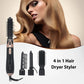 4 in 1 Hair Dryer Styler and Volumizer Hair Curler Straightener Blow Dryer Brush Rotating Blow Dryer Comb