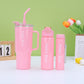 3-Piece Sports Water Bottle Set With One Straw - Gradient Color