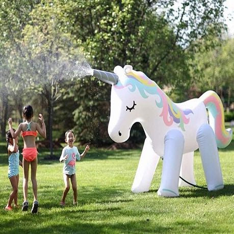 Unicorn Sprinkler Water Toys Inflatable Unicorn Outdoor Yard Sprinkler For Kids And Adults.