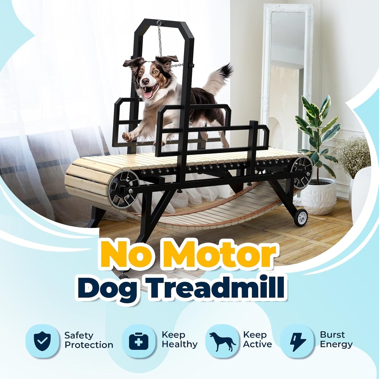 Heavy Duty Pet Dog Running Fitness Dog treadmill Walking Machine With Unpowered treadmill for dogs Indoor & Outdoor Slatmill for Healthy & Fit Dog Life