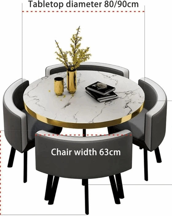 Nordic Dining Set - Table + 4Chairs