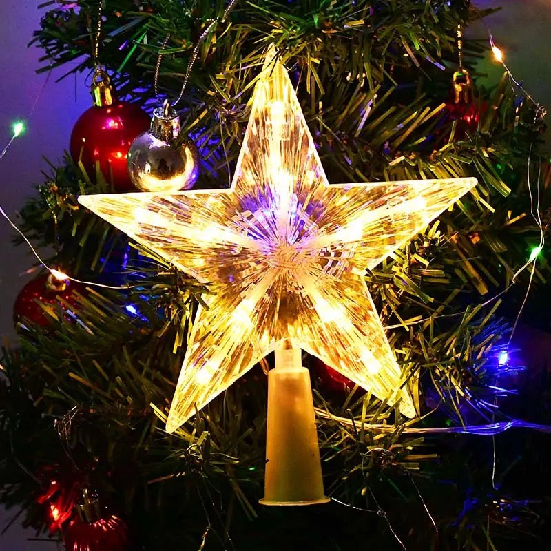 Christmas 15cm  Tree Top LED Star Warm White