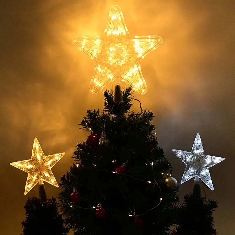 Christmas 15cm  Tree Top LED Star Warm White