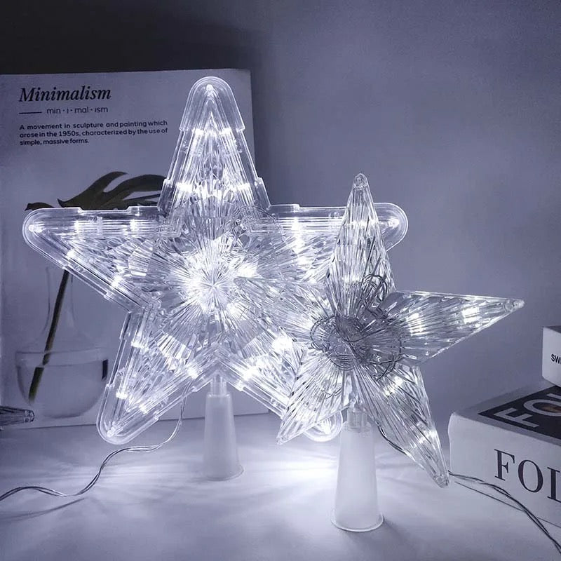 Christmas 15cm  Tree Top LED Star Warm White