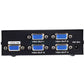 4 Port Powered VGA Splitter 1 in 4 Out 200Mhz  Video Distribution Duplicator for 1 PC to 4 Monitors Projector