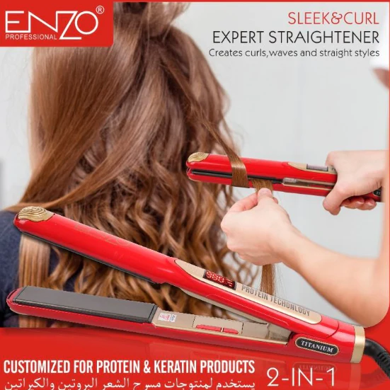 Enzo NEW Range 2 in 1 Titanium Hair Straightener