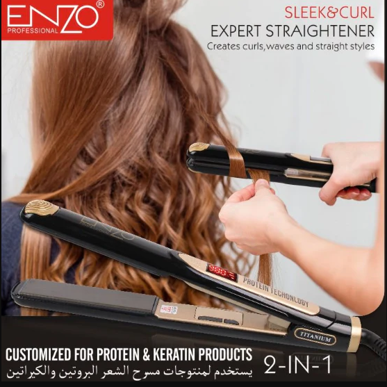 Enzo NEW Range 2 in 1 Titanium Hair Straightener