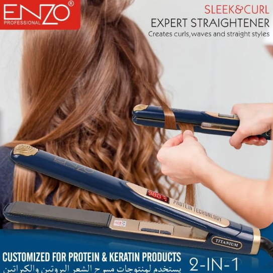 Enzo NEW Range 2 in 1 Titanium Hair Straightener