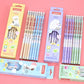 WEIBO High Quality Cartoon Pencil 2B Wooden 12pcs Set With Eraser clear writing Smooth For Exam Soft Writing For School Students