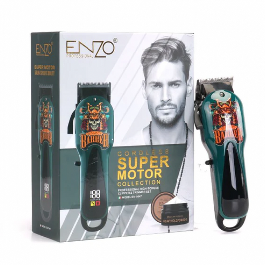 ENZO Professional Skull Metal Electric Hair Clipper Powerful Trimmer Set