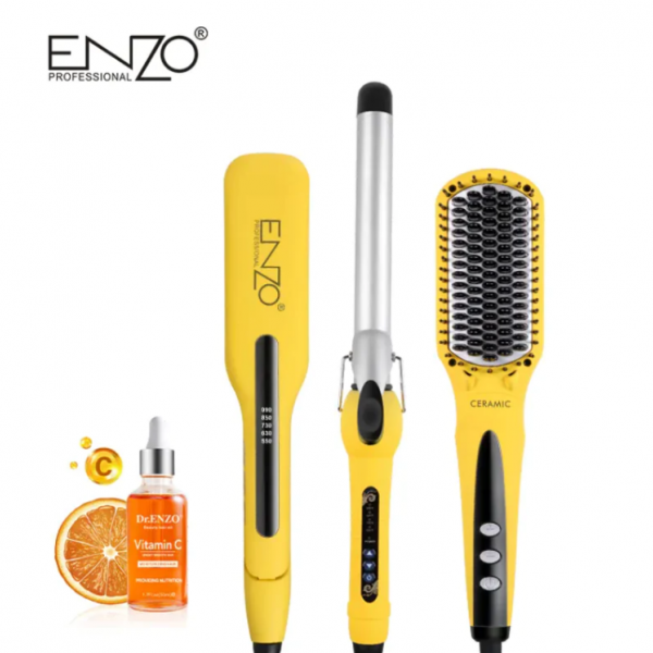 ENZO Professional Hair Straightener and Blow Dryer Gift Set