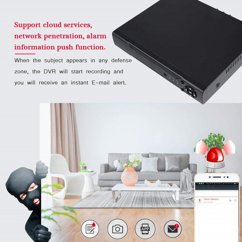 4 Channel DVR AHD Recorder Android And IOS Compatible 500W 1080P