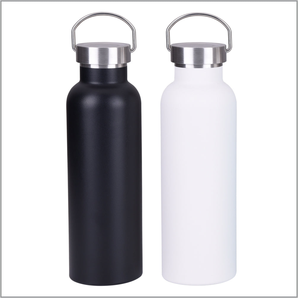 Double Wall Stainless Steel Bottle with Bamboo Lid