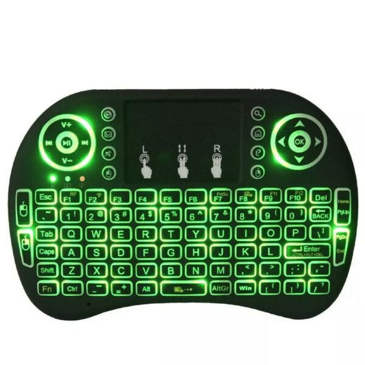 Mini Wireless Keyboard Rechargeable LED Backlit Air Mouse