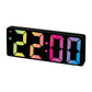 RGB LED Colorful Battery Powered Digital Alarm Clock