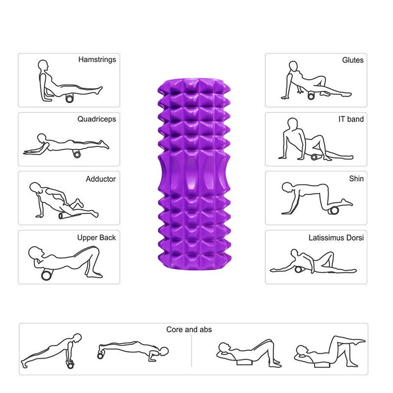 Half-Diamond Cut Foam Yoga Roller