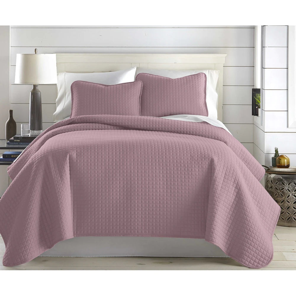 Solid 3-piece Queen Size Quilt Set