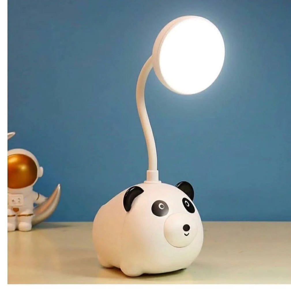 Cute Panda USB Rechargeable Table Lamp With Pencil Holder-Each