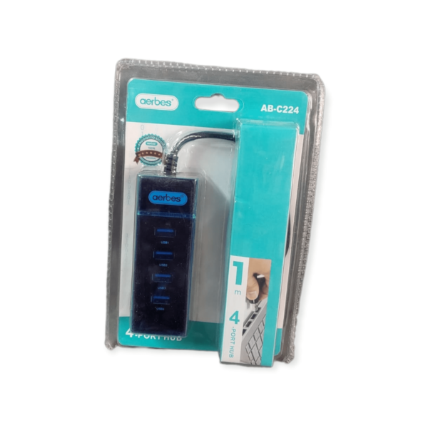 Aerbes USB 3.0 High Speed 4 Port USB Hub