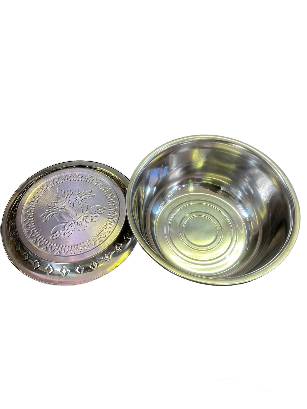 Stainless Steel Multifunctional Bowl with a Lid 5L