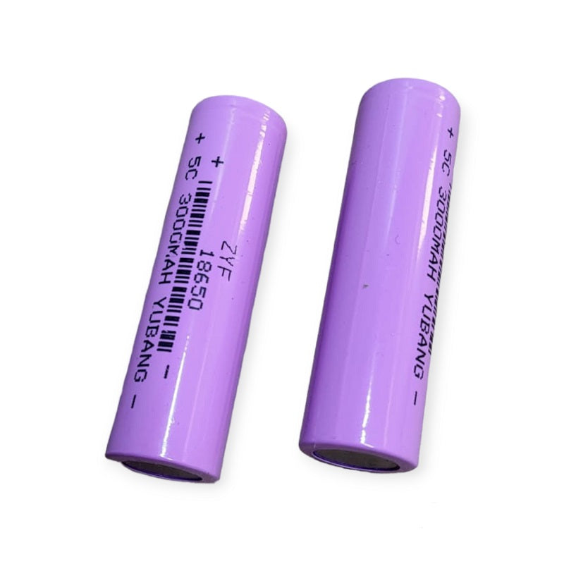 Rechargeable 18650 Batteries 2Pieces 3000mah