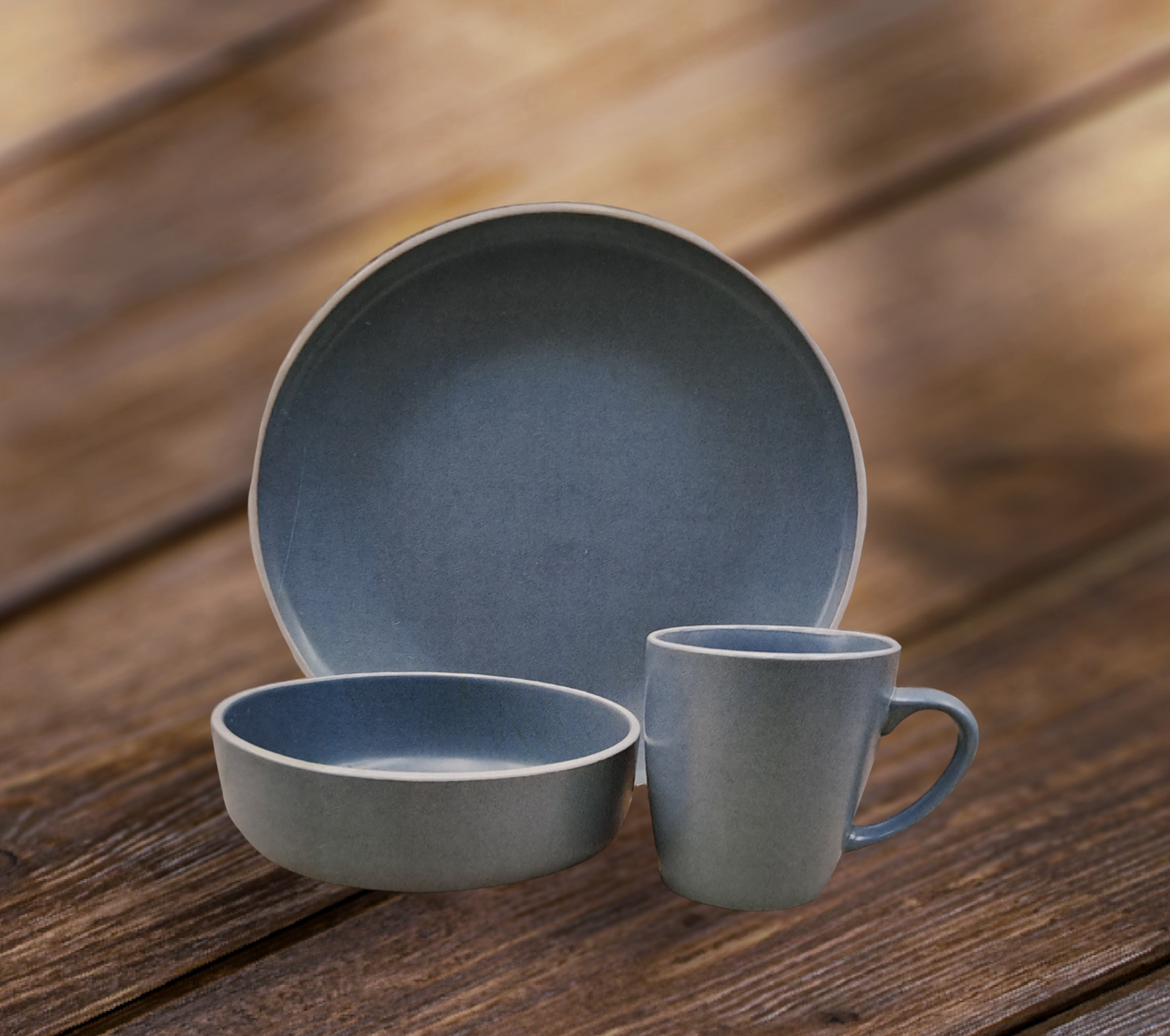 12pc Dinner Set-Grey