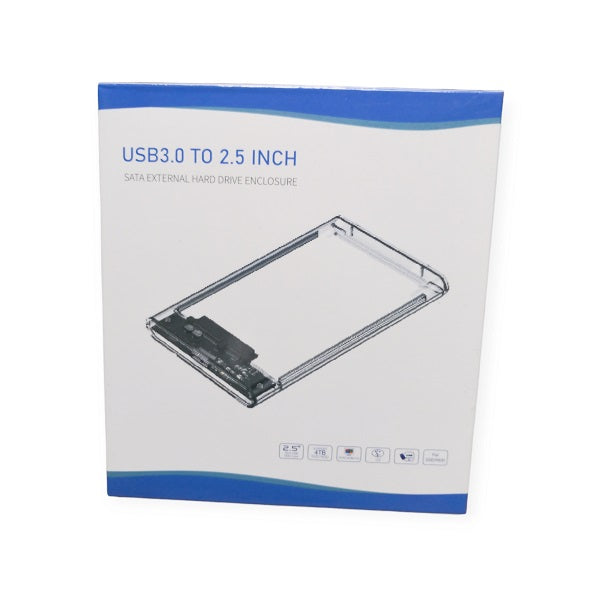 Sata USB 3.0″ Hard Drive Enclosure With Clear Case 2.5″