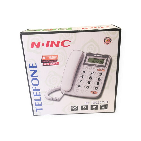 Desktop Corded Landline Telephone With Caller ID Display And Auto-Redial