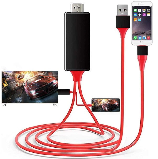 Lightning Cable To HDMI TV AV Adapter For ISO 2m