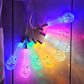 8 Large Colorful Teardrop Decorative Fairy LED String Lights