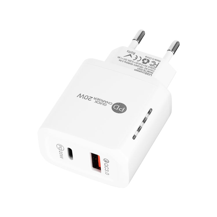 20W QC 3.0 USB & Type-C Ports Charging head