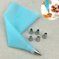 6-Piece Silicone Piping Bag and Nozzles