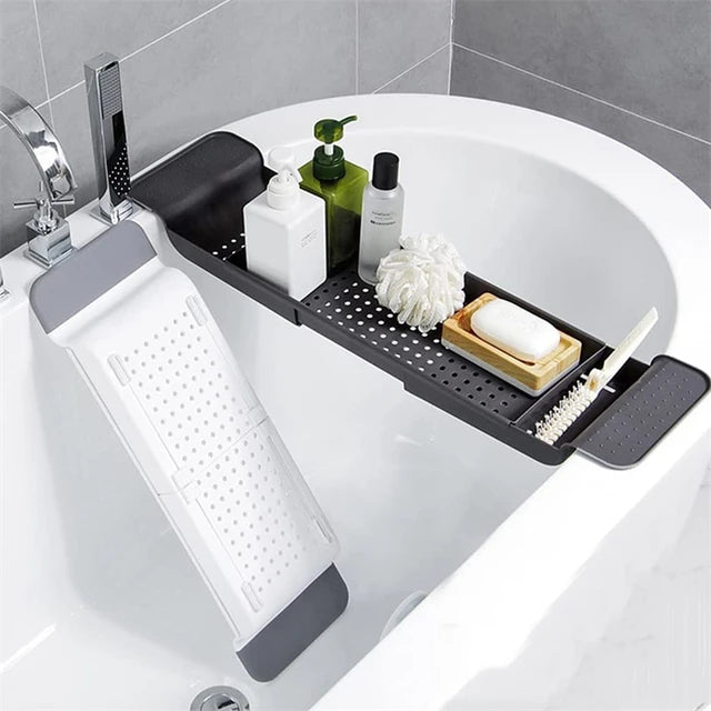 Multifunctional Expandable Bathtub Caddy  Organizer Tray