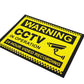 Horizontal 25cm x 18cm Yellow and Black CCTV Warning Sticker