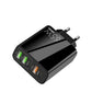 LY-02 65W Dual PD Type-C + 3USB Multi Port Charger For EU Plug