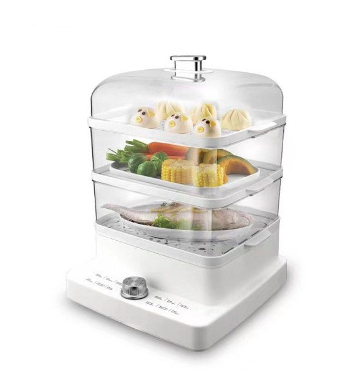 RAF White Electric Food Steamer  1200W