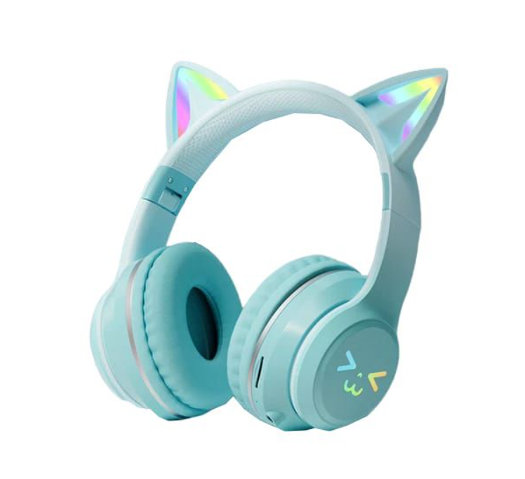 Cat Ear RGB Wireless Bluetooth Stereo Headphones with Mic