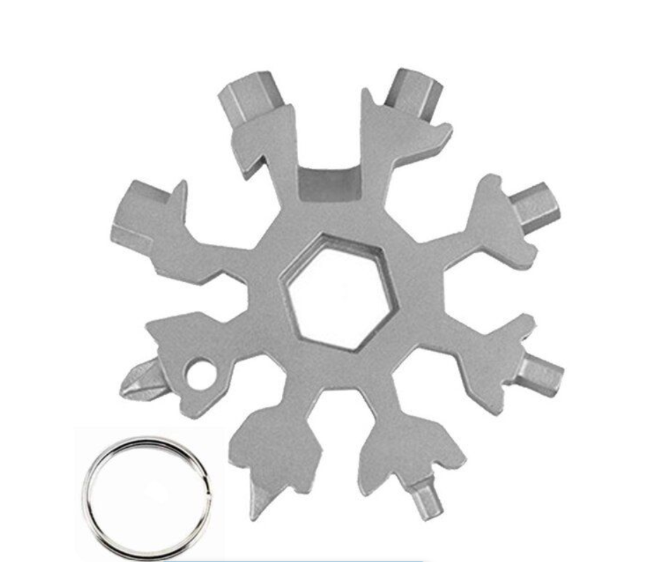 18-in-1 Multi-Tool Snowflake Pocket Tool Keyring