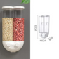 Wall Mounted Double Cereal Dispenser Food Storage Container